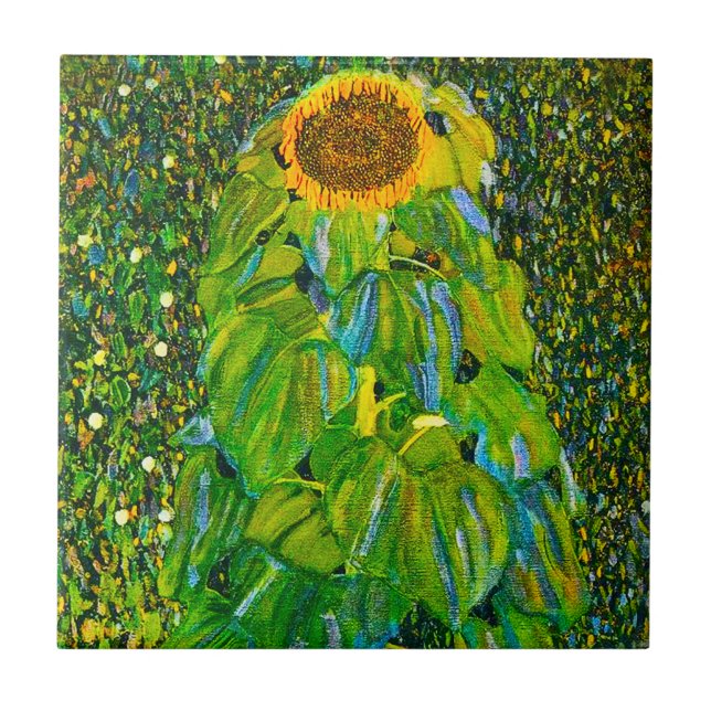Carreau Tuile de tournesol de Gustav Klimt (Devant)