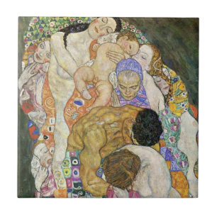 Carreau Tuile de vie et mort de Gustav Klimt