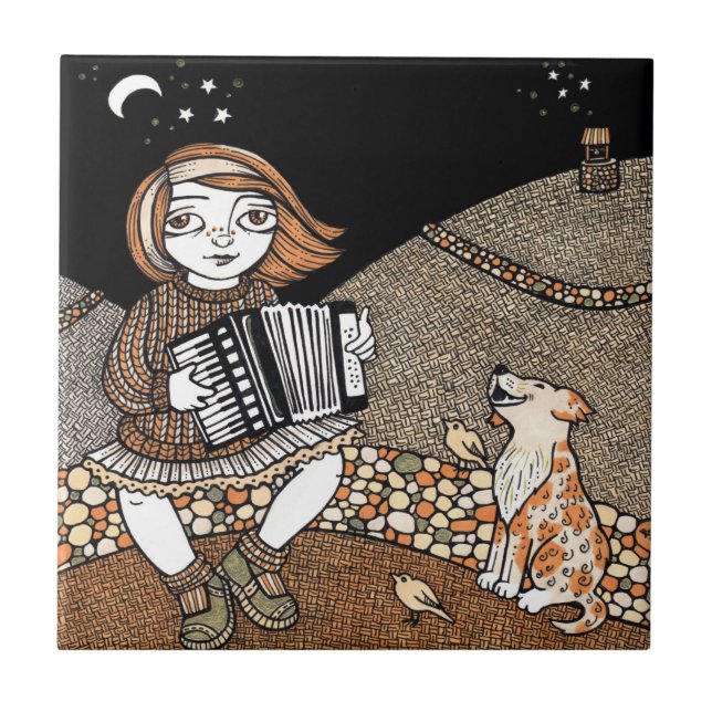 Carreau Tuile décorative d'Annies Accordian (Devant)