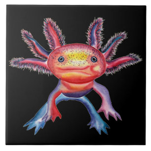 Carreau Tuile décorative d'Axolotl effronté