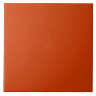Carreau Tuile décorative orange rouille brûlée Sienne