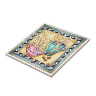 CARREAU TUILE, DESSOUS DE VERRE - HARICOTS FRAIS ! ART DE