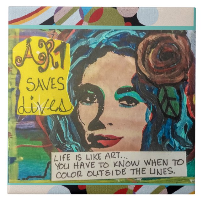 Carreau Tuile/dessous de verre/trivet (Devant)