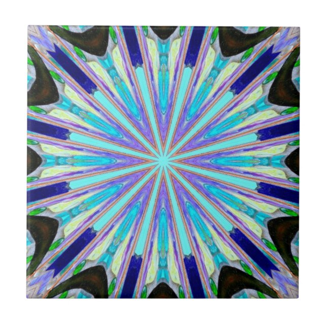 Carreau tuile d'étoile bleue de 12 points (Devant)