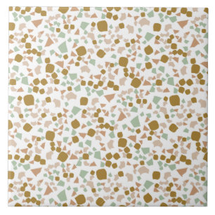 Carreau Tuile d'or blanc Terrazzo simple moderne