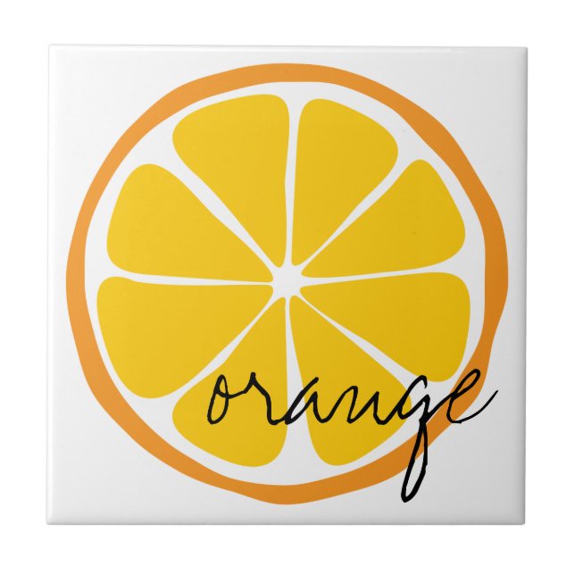 Carreau Tuile d'orange d'agrume d'été (Devant)