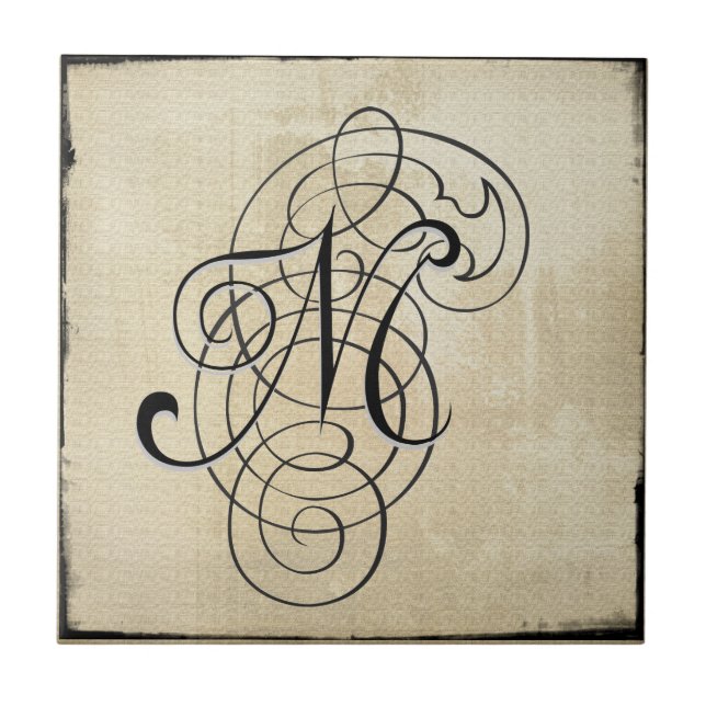 Carreau tuile du mongram "M" (Devant)
