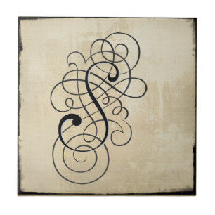 Carreau tuile du mongram "S"