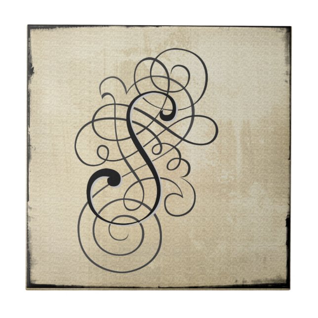 Carreau tuile du mongram "S" (Devant)