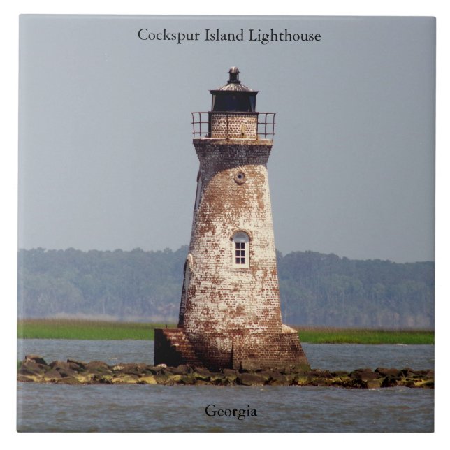 Carreau Tuile du phare de Cockspur Island (Devant)