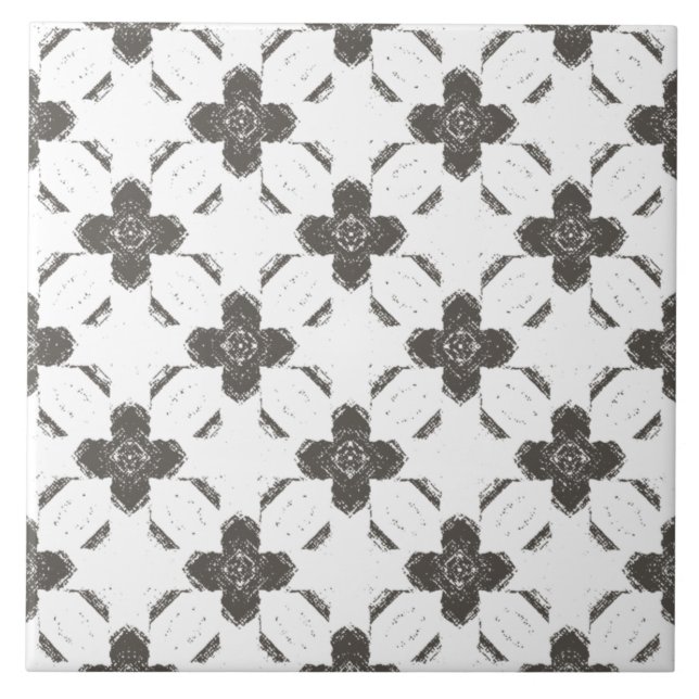 Carreau Tuile en céramique à fleurs de bronze (Devant)