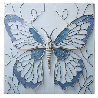 Carreau Tuile en céramique Art Déco Papillon Nouveau