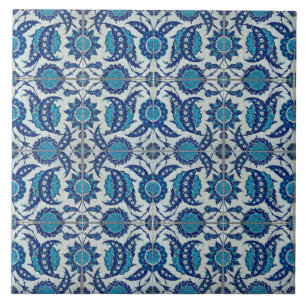 Carreau Tuile en céramique de Saz turc Feuilles