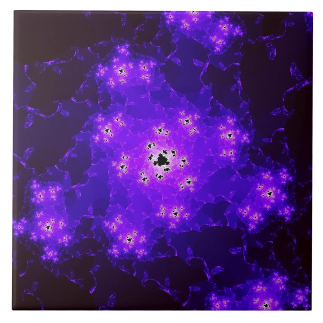 Carreau Tuile en céramique fractale Nebula (Devant)