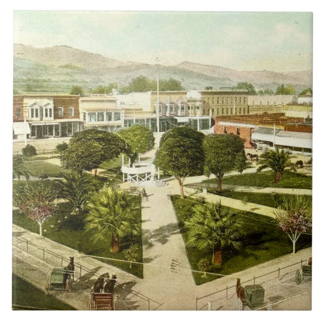 Carreau Tuile en céramique Healdsburg California Plaza (Devant)