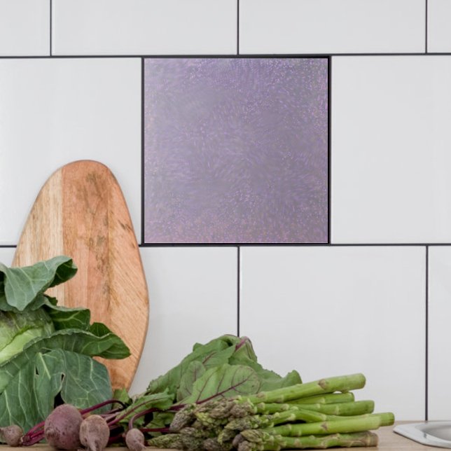 Carreau Tuile en céramique Lavender brout (Lavender mist ceramic tile for kitchen or bath.)