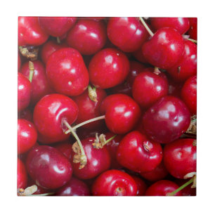 Carreau Tuile en céramique motif de cerise douce