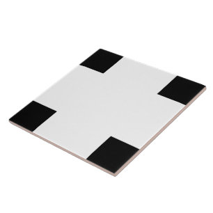 Carreau Tuile en céramique noire&blanche