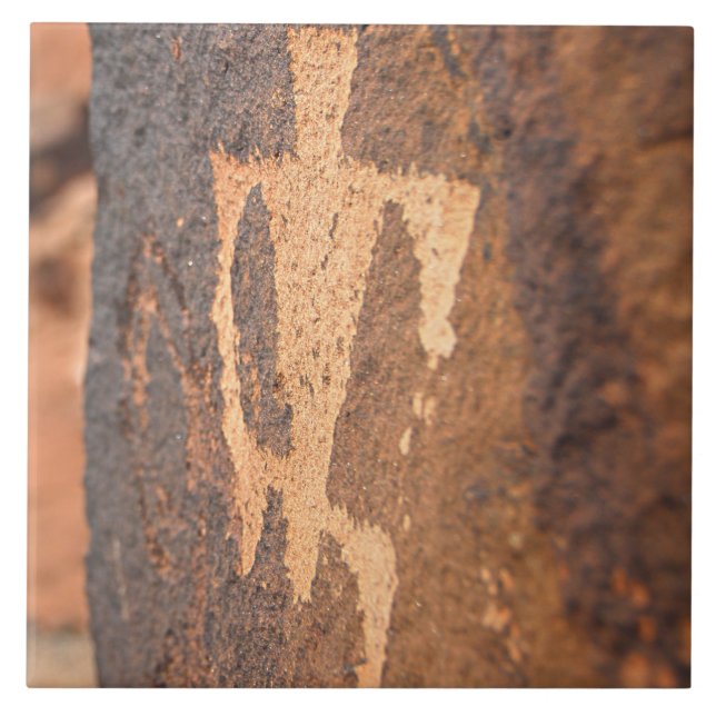 Carreau Tuile en céramique Petroglyphe Sud-Ouest (Devant)