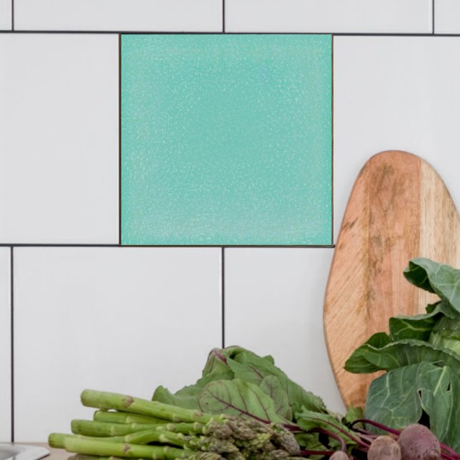 Carreau Tuile en céramique verte Turquoise (Turquoise speckled  field tile for  bathroom , kitchen ore fireplace)
