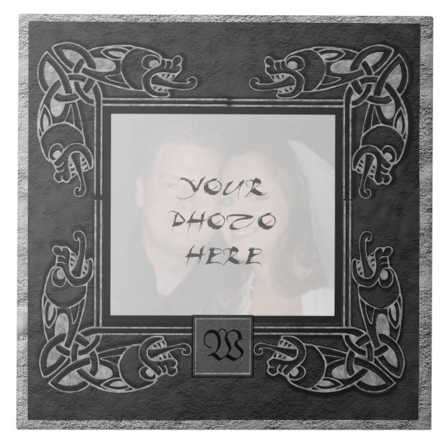 Carreau " Tuile en pierre grise "celtique de cadre de (Devant)