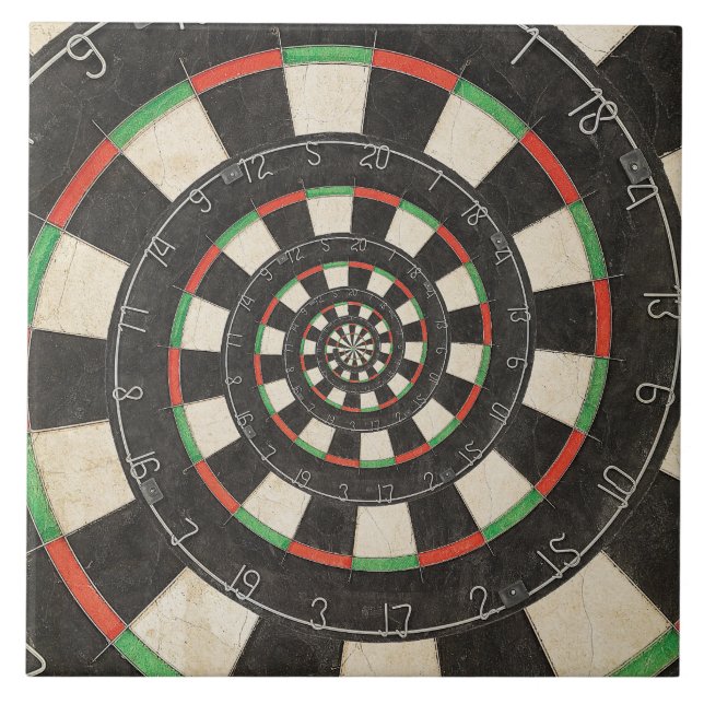 Carreau Tuile en spirale de Droste de Cible de flechettes (Devant)