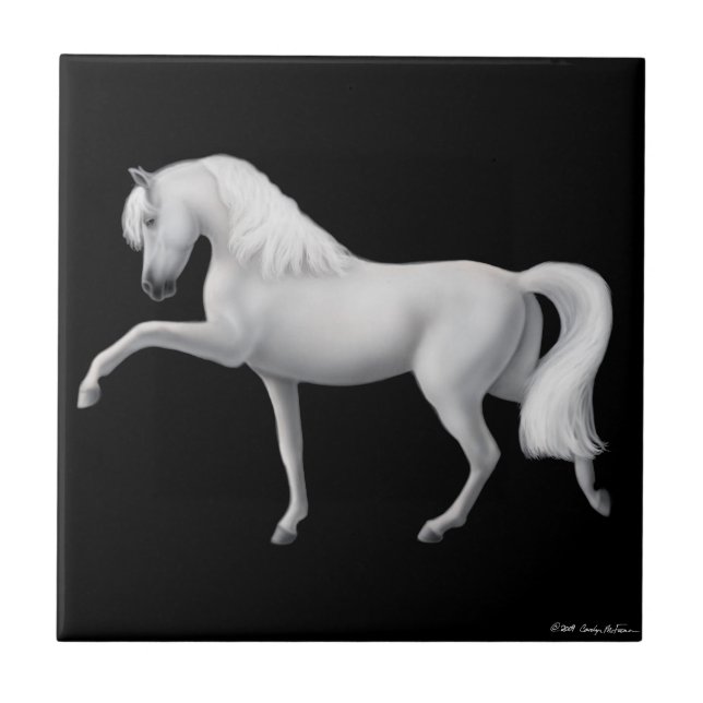 Carreau Tuile espagnole d'étape de cheval andalou (Devant)