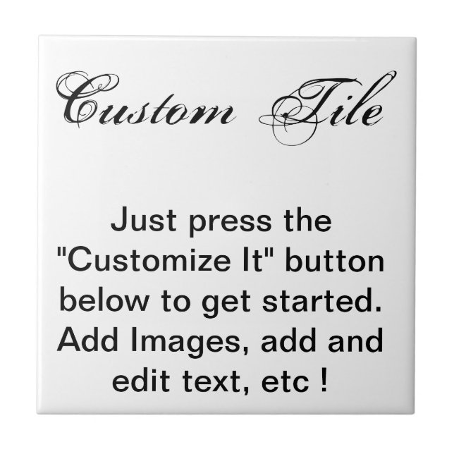 Carreau Tuile faite sur commande (Devant)