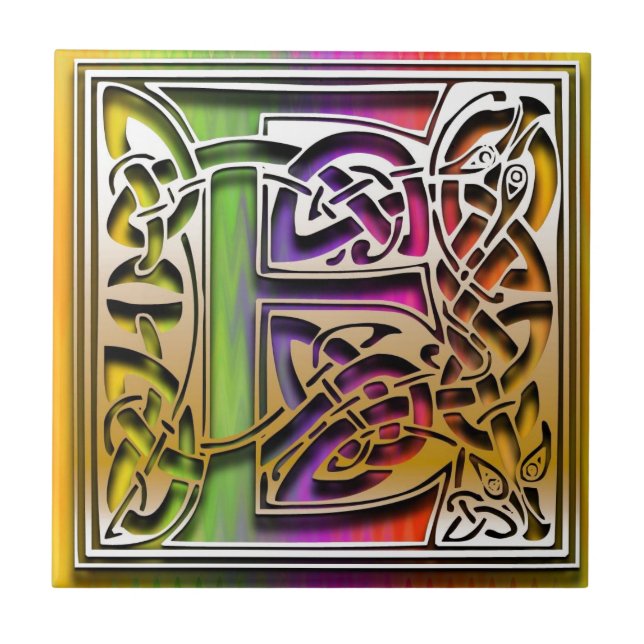 Carreau Tuile faite sur commande de monogramme (Devant)