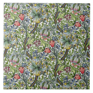 Carreau Tuile florale d'art de motif de chintz de lis de