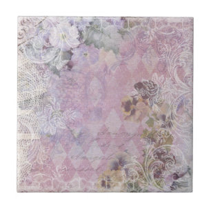 Carreau Tuile florale Vintage de Shabby