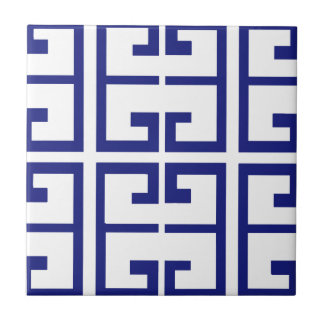 Carreau Tuile grecque bleue