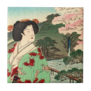 Carreau Tuile japonaise de geisha