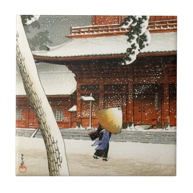 Carreau Tuile japonaise de neige (Devant)