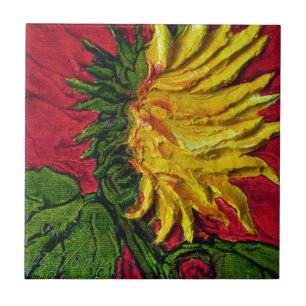 Carreau Tuile jaune de tournesol