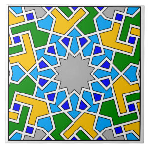 Carreau Tuile motif géométrique islamique