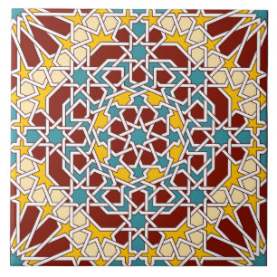 Carreau Tuile motif géométrique islamique