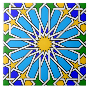 Carreau Tuile motif géométrique islamique