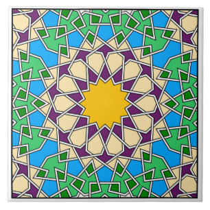 Carreau Tuile motif géométrique islamique