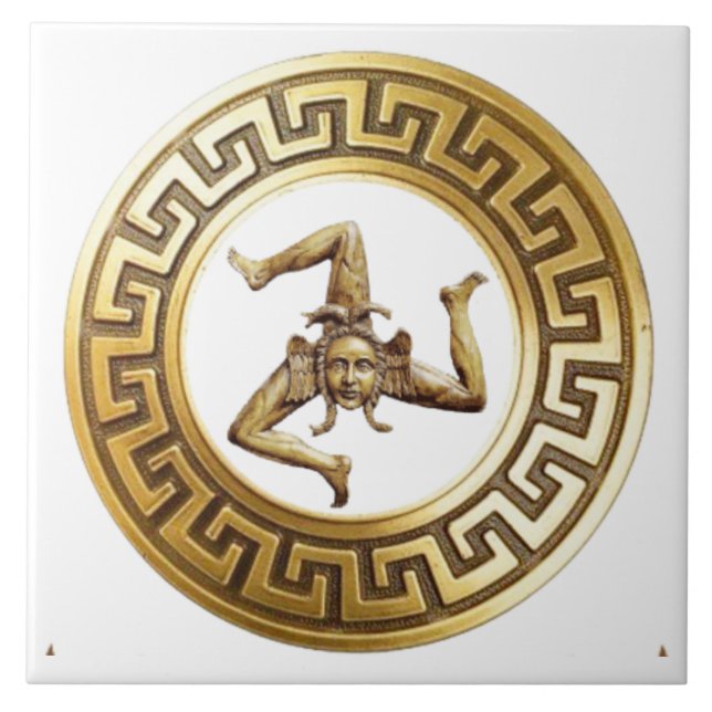 Carreau Tuile murale de Sicilia Trinacria (Devant)