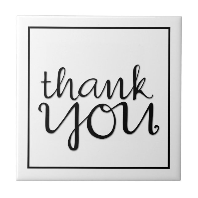 Carreau Tuile noire en Merci (Devant)