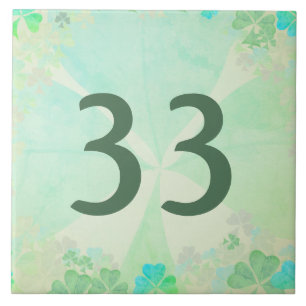 Carreau Tuile Numéro de la maison du Shamrock