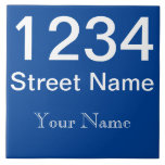 Carreau Tuile Numéro de maison personnalisée<br><div class="desc">Faites votre propre numéro de maison.  Ajoutez votre rue et votre nom ou nom d'entreprise.</div>