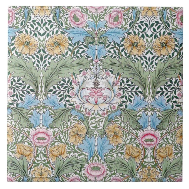 Carreau Tuile ou trépied d'art de motif de William Morris (Devant)