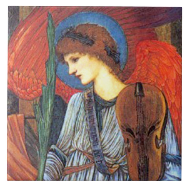 Carreau Tuile ou trépied d'art de Noël de Burne-Jones (Devant)