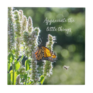 Carreau Tuile Papillon et Abeille