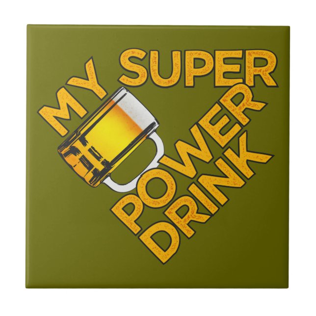 Carreau Tuile personnalisée Power Drink (Devant)
