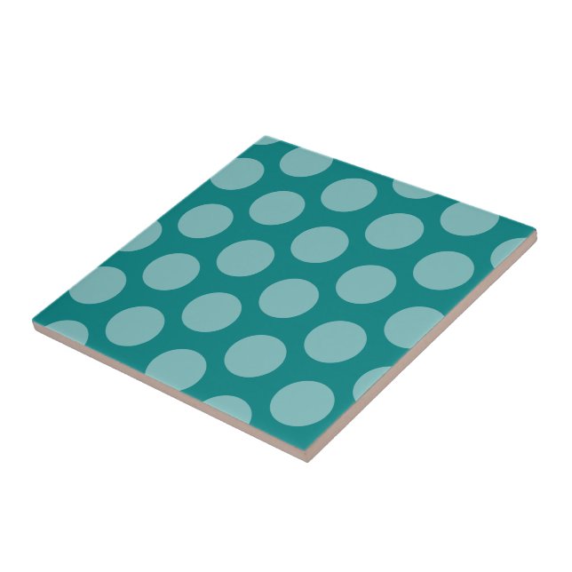 Carreau Tuile Polka Dot turquoise (Côté)