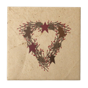 Carreau Tuile primitive de guirlande de vacances