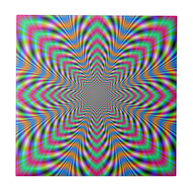Carreau Tuile psychédélique étoile (Devant)